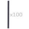 vidaXL 100 pcs Fence Strip Clips PVC Anthracite