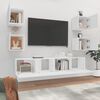 vidaXL 6 Piece TV Cabinet Set White Engineered Wood
