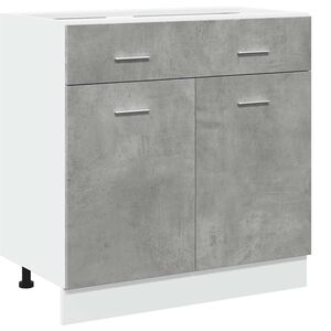 vidaXL Drawer Bottom Cabinet "Lyon" Concrete Grey 80x46x81.5 cm