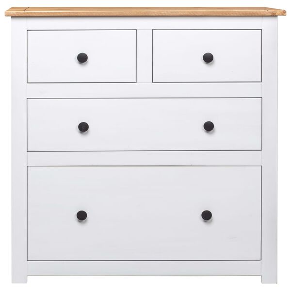 vidaXL Sideboard White 80x40x83 cm Pinewood Panama Range