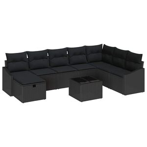 vidaXL Sofa Set 8 pcs Poly Rattan