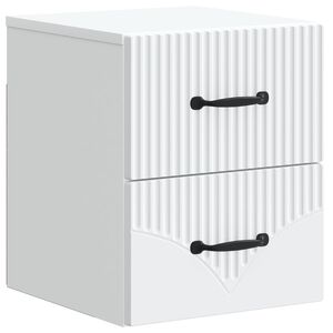 vidaXL Wall-Mounted Bedside Cabinet White 34.5 x 33 x 40 cm