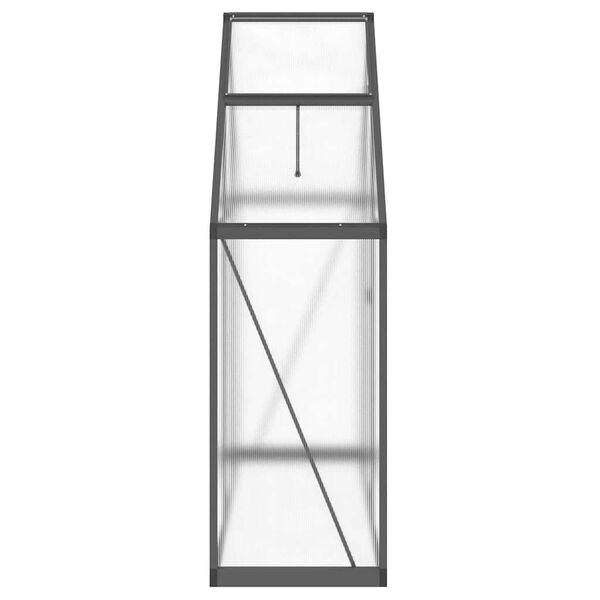 vidaXL Greenhouse with Base Frame Anthracite 169x58x195 cm Aluminium