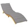 vidaXL Sun Lounger Cushion Grey 200x60x3cm Oxford Fabric