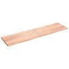 vidaXL Wall Shelf Light Brown 200x50x(2-4) cm Treated Solid Wood Oak