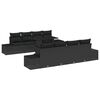 vidaXL Garden Sofa Set 9 pcs Black Poly Rattan and Powder-Coated Steel