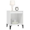 vidaXL Bedside Cabinets 2 pcs High Gloss White 40x35x50 cm