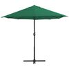 vidaXL Garden Parasol with Aluminium Pole 460x270 cm Green