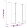 vidaXL 5-Panel Room Divider Anthracite 250x220 cm Fabric