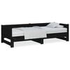 vidaXL Pull-out Day Bed without Mattress Black 2x(90x190) cm