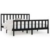 vidaXL Bed Frame without Mattress Black 180x200 cm Solid Wood