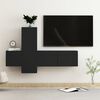 vidaXL 3 Piece TV Cabinet Set Black Engineered Wood