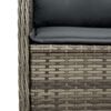 vidaXL 5 Piece Garden Lounge Set with Cushions Grey Poly Rattan