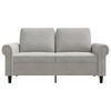 vidaXL 2-Seater Sofa Light Grey 120 cm Velvet