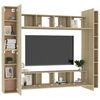 vidaXL 8 Piece TV Cabinet Set Sonoma Oak Engineered Wood