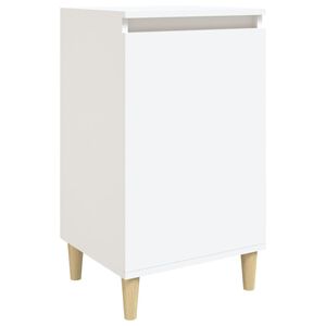 vidaXL Bedside Cabinet White 40x35x70 cm Engineered Wood