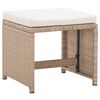 vidaXL 15 Piece Outdoor Dining Set with Cushions Poly Rattan Beige