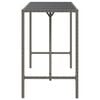 vidaXL Bar Table with Glass Top Grey 180x70x110 cm Poly Rattan