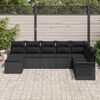 vidaXL Garden Sofa Set with Cushion 8 pcs Black Poly Rattan