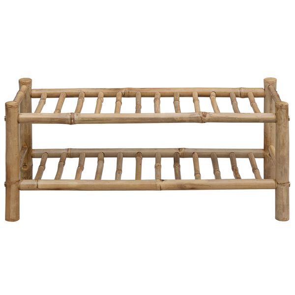 vidaXL Shoe Rack with Shelf Natural 68 x 28 x 30 cm Bamboo