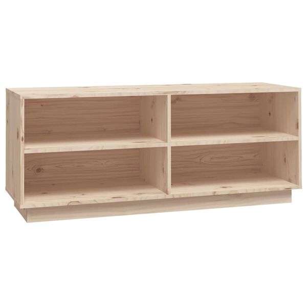 vidaXL Shoe Cabinet 110x34x45 cm Solid Wood Pine