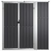 vidaXL Garden Tool Shed Anthracite 161x89x161 cm Galvanised Steel