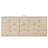 vidaXL Pallet Floor Cushion Cotton 120x80x10 cm Beige