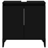 vidaXL Sink Cabinet Black 58x33x60 cm Engineered Wood