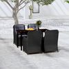 vidaXL 5 Piece Garden Dining Set Black