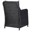 vidaXL 7 Piece Garden Dining Set Poly Rattan Black