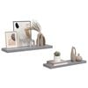 vidaXL Floating Wall Shelves 2 pcs Grey 80x23.5x3.8 cm MDF