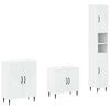 vidaXL 3 Piece Bathroom Cabinet Set HAARLEM White Engineered Wood