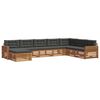 vidaXL Outdoor Sofa Set 8 pcs Natural and Anthracite Solid Acacia Wood