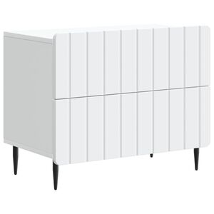 vidaXL Bedside Cabinet White 62 x 34.5 x 49.5 cm Engineered Wood
