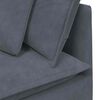 vidaXL Modular Sofa with Cushions Velvet Dark Grey