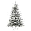 vidaXL Artificial Hinged Christmas Tree 300 LEDs & Flocked Snow 210 cm