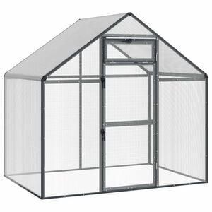vidaXL Bird Cage Anthracite 181.5 x 112 x 173.5 cm