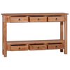 vidaXL Console Table 120x30x75 cm Solid Mahogany Wood