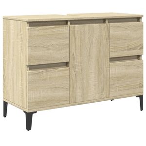 vidaXL Sink Cabinet Sonoma Oak 80x33x60 cm Engineered Wood