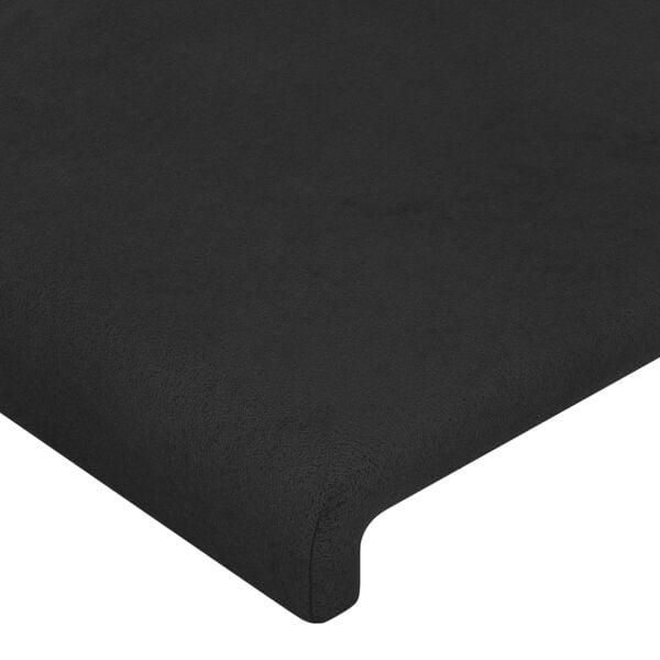 vidaXL Headboard Black 80x5x118/128 cm Velvet