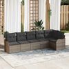 vidaXL Garden Sofa Set Grey Poly Rattan
