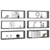 vidaXL Wall Cube Shelf 6 pcs High Gloss Grey 80x15x26.5 cm Engineered Wood