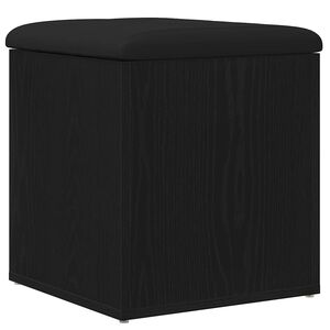 vidaXL Storage Bench Black Oak 42 x 42 x 45 cm Engineered Wood