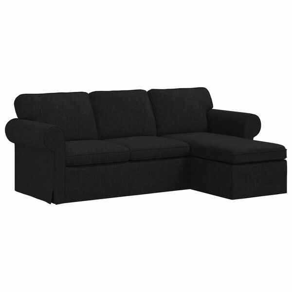 vidaXL Sofa Black Overall dimensions: 215 x 138 x 80 cm (W x D x H)