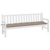 vidaXL Garden Bench Cushion Taupe 200x50x7 cm Oxford Fabric