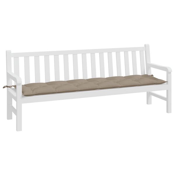 vidaXL Garden Bench Cushion Taupe 200x50x7 cm Oxford Fabric