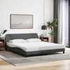 vidaXL Bed Frame "Dover" Dark Grey 180x200 cm King Fabric