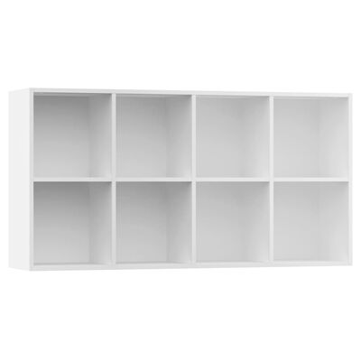 vidaXL Book Cabinet/Sideboard White 66x30x130 cm Engineered Wood
