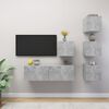 vidaXL 5 Piece TV Cabinet Set Concrete Grey Engineered Wood