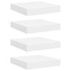 vidaXL Floating Wall Shelves 4 pcs White 23x23.5x3.8 cm MDF
